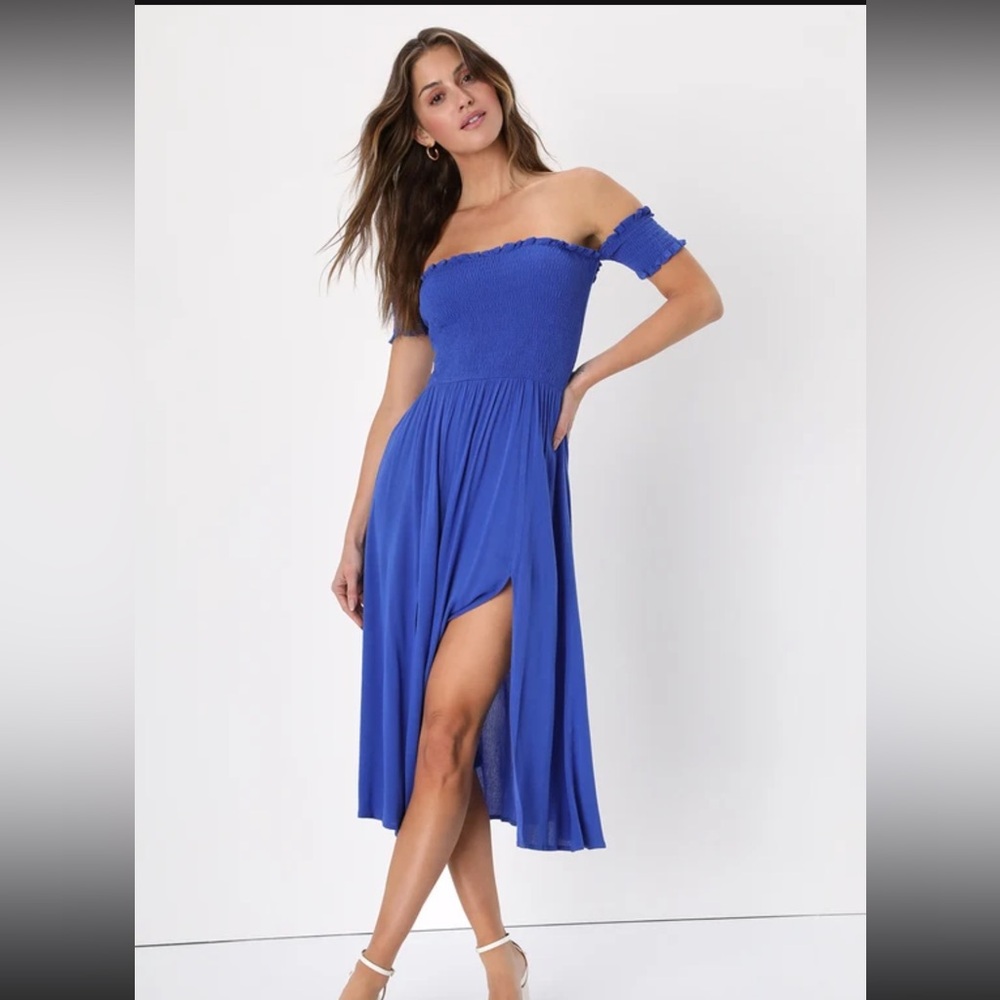 Lulu's Blue  Midi Dress